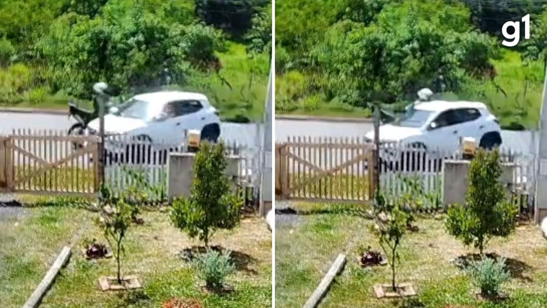 VÍDEO: Policial é arremessado de moto após choque com carro que fazia conversão no RS