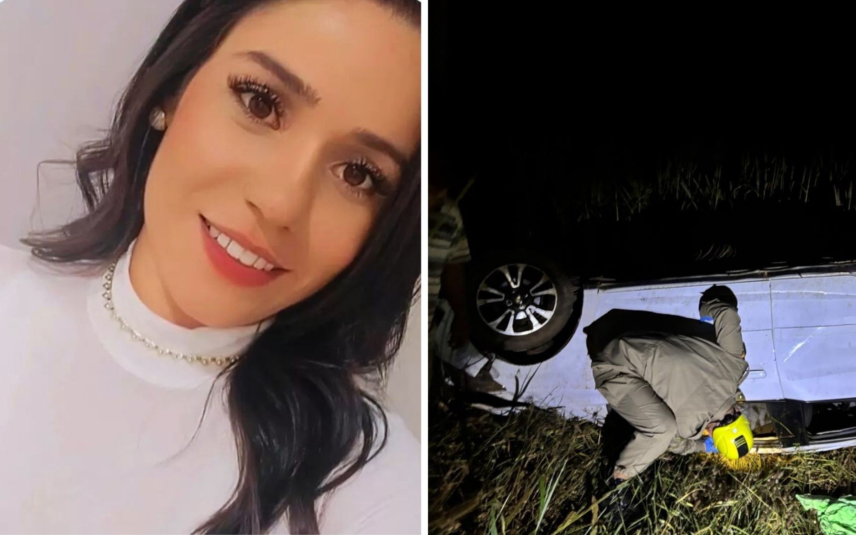Mulher morre após carro sair da pista e capotar na GO-210