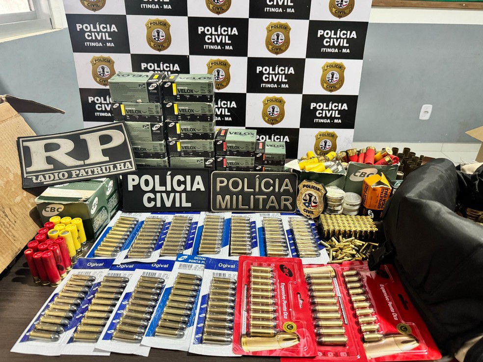 Homem é preso com arsenal de munições em Itinga do Maranhão — Foto: Divulgação/Polícia Civil do Maranhão