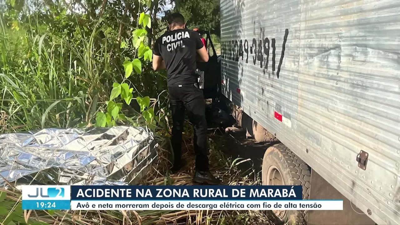 Avô e neta são eletrocutados ao sair de caminhão que atingiu fio de alta tensão em Marabá, PA