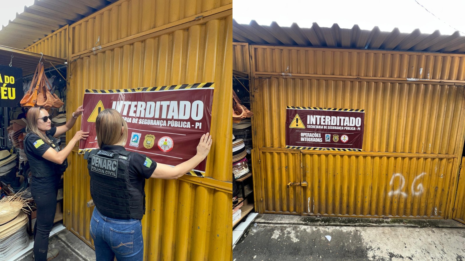 Trailer apontado como 'boca de fumo' é interditado no Centro de Teresina