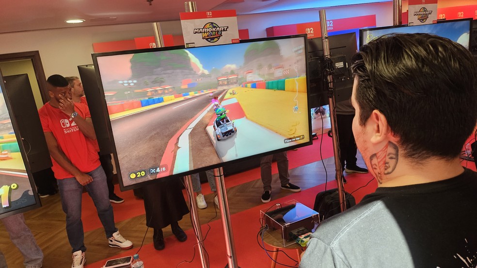 Evento de lançamento do Switch 2 no Brasil — Foto: Gustavo Petró/g1