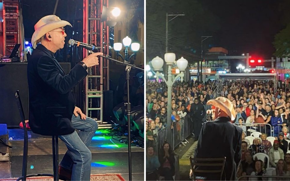 Último show de Chrystian, que foi feito em uma festa junina em São Paulo — Foto: Reprodução/Redes Sociais