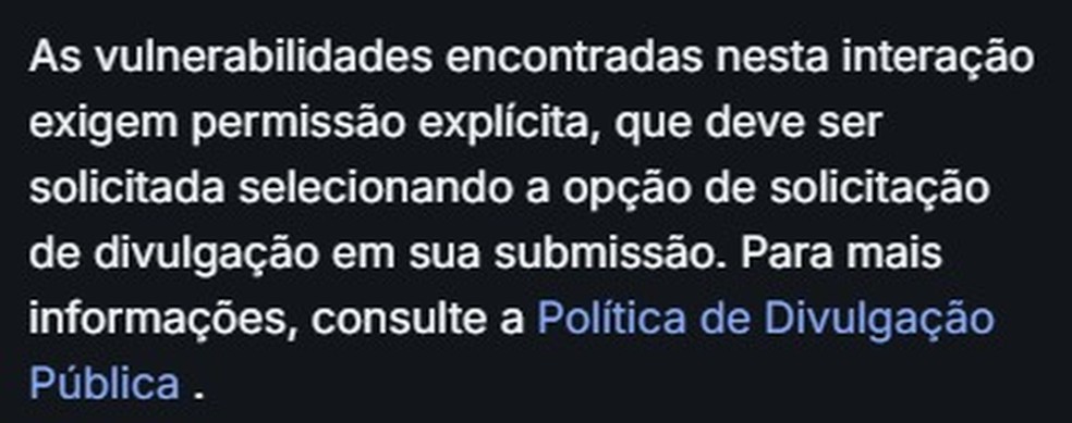 Mensagem da Nasa que pede autorização para divulgação de materiais — Foto: Reprodução/Nasa