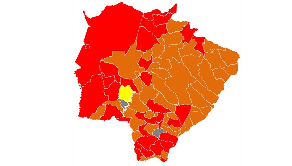 Campo Grande volta a receber classificação de risco extremo para pandemia  com a bandeira cinza do programa Prosseguir, Mato Grosso do Sul