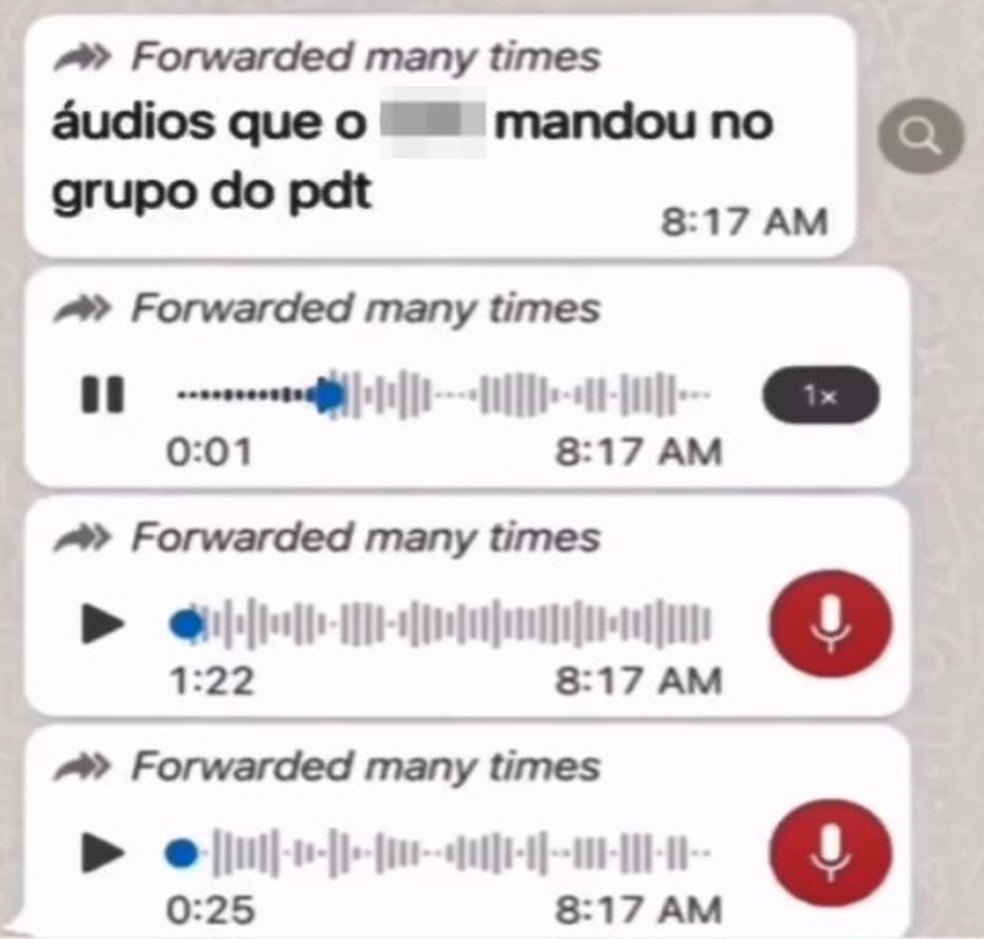 Mensagens trocadas entre oficiais da PMDF — Foto: Reprodução