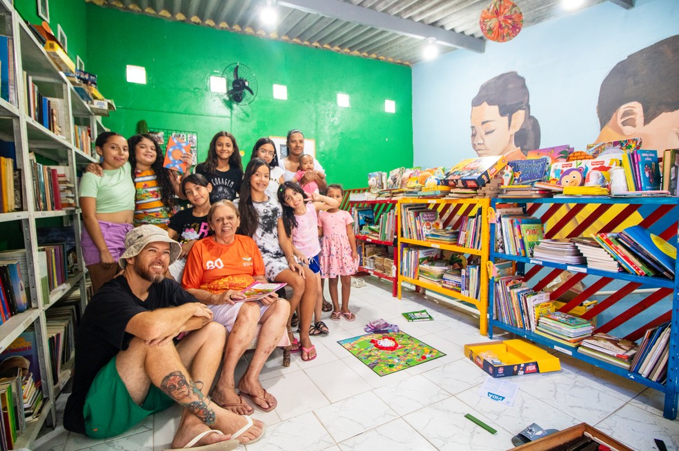 Biblioteca comunitária Ler para Crescer, em Jacareí (SP) — Foto: Danilo Sardinha/g1