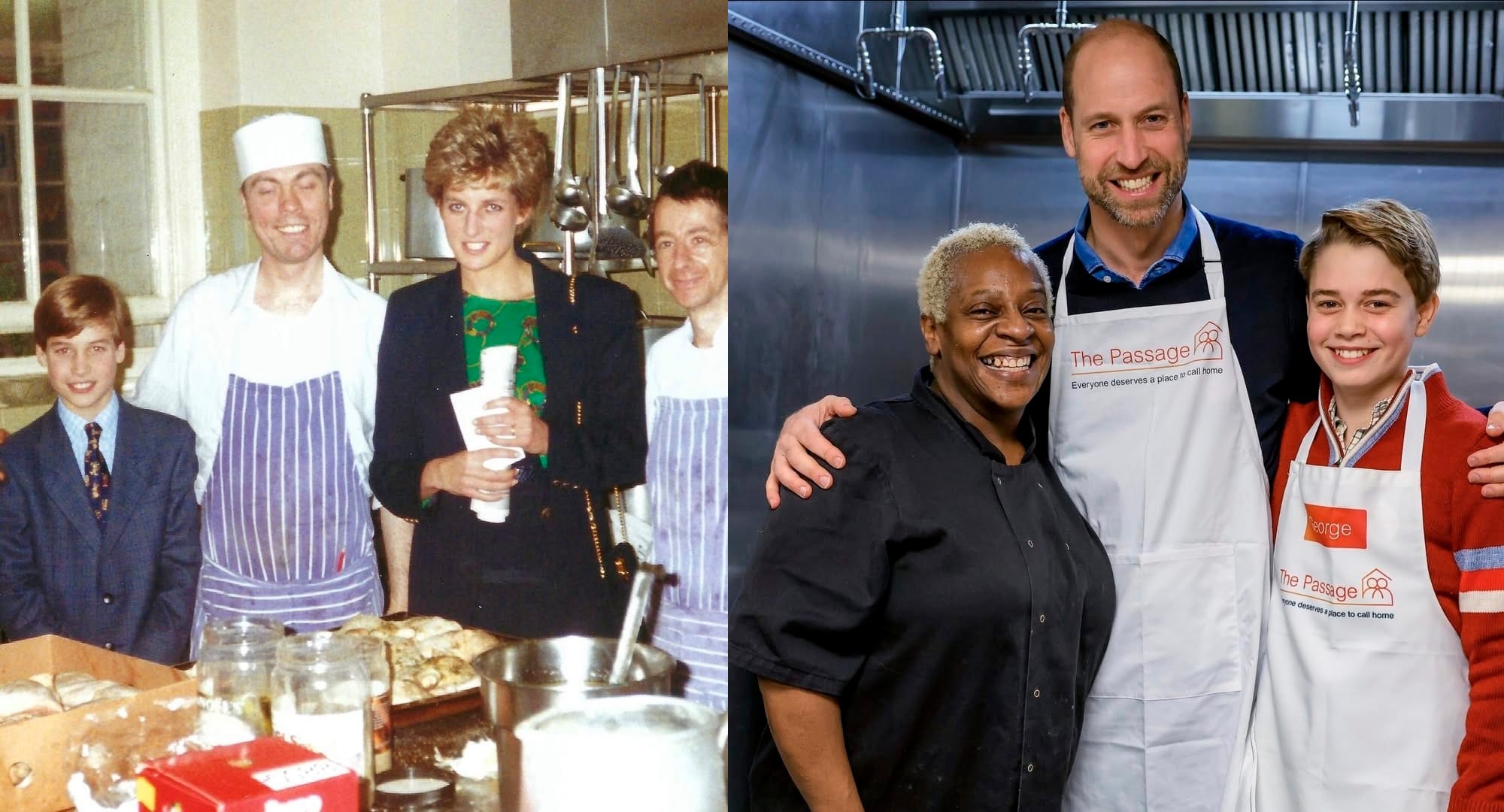 Príncipe William leva o filho George para colocar a mão na massa e cozinhar para pessoas sem-teto