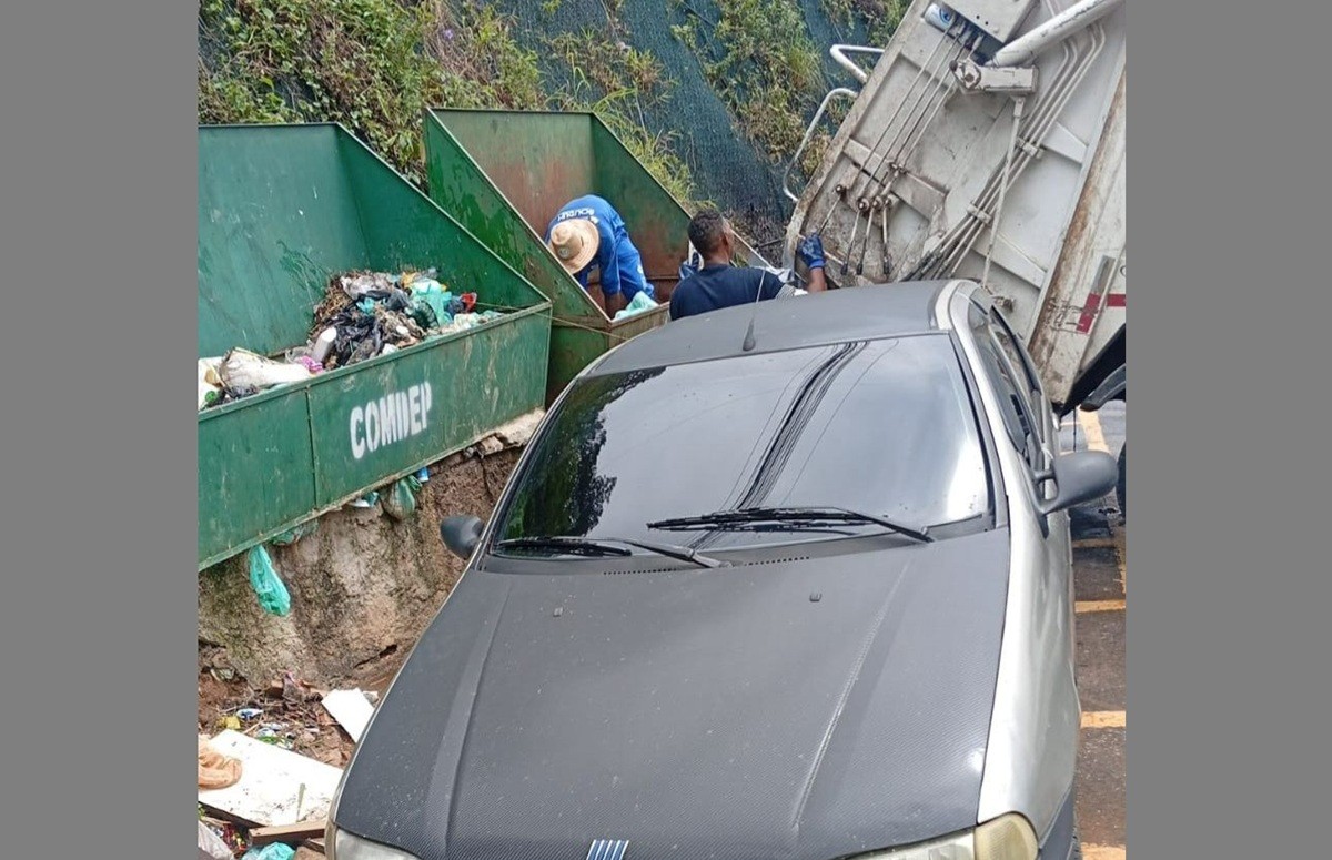 Estacionamento irregular impede a coleta de lixo em vários pontos de Petrópolis