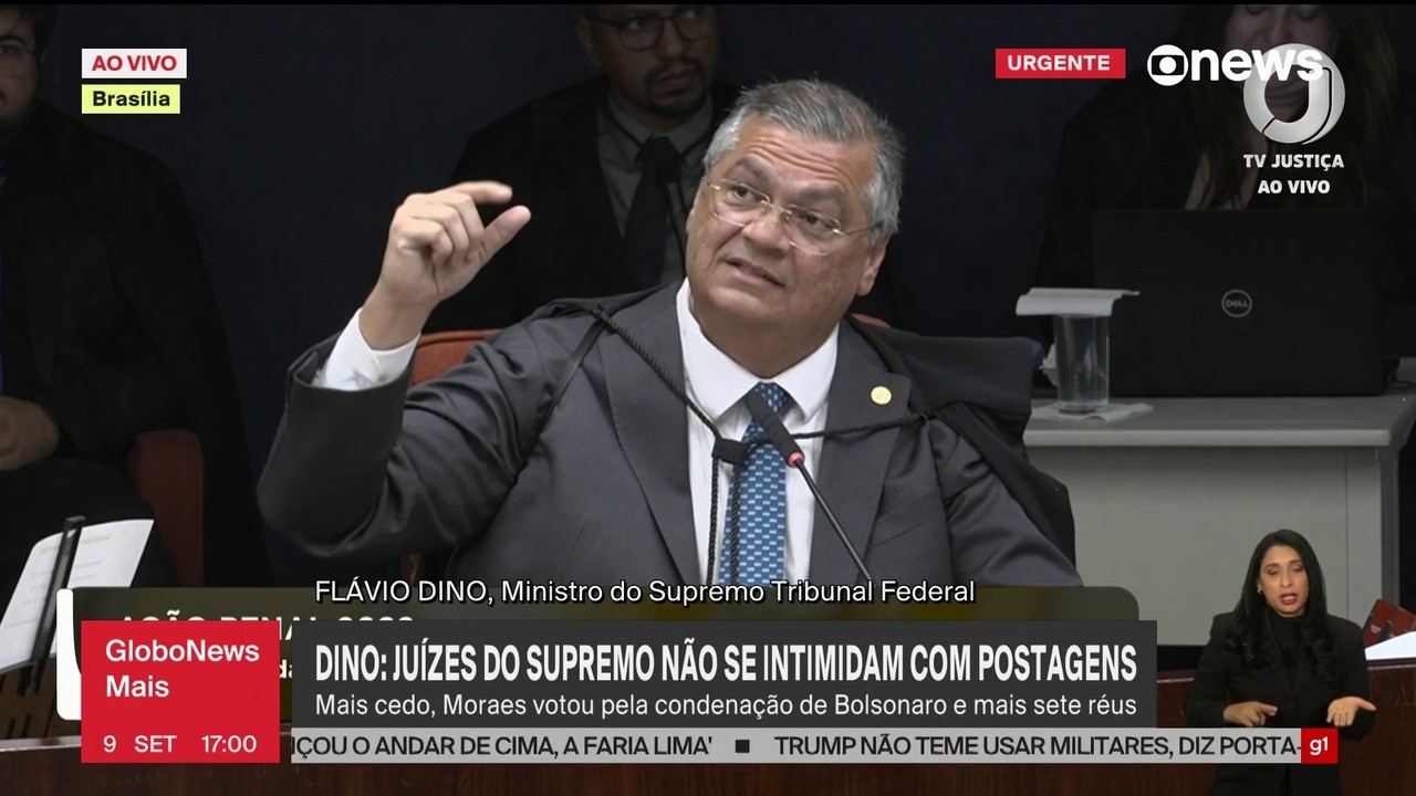 Dino vota para condenar Bolsonaro e mais 7 por golpe de Estado; placar é de 2 a 0