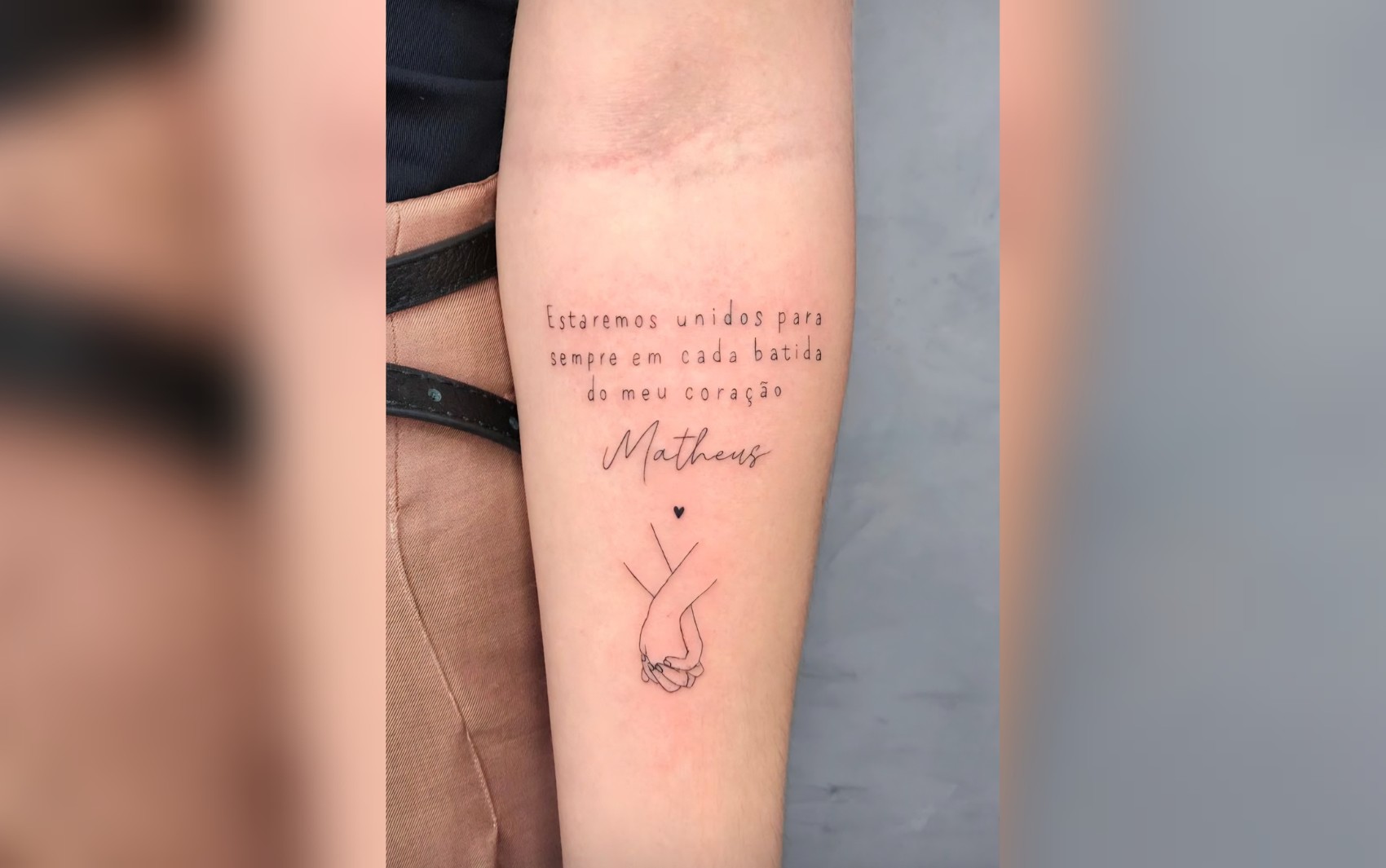 Noiva de jovem que morreu após casamento faz tatuagem com homenagem: ‘Unidos para sempre’ 