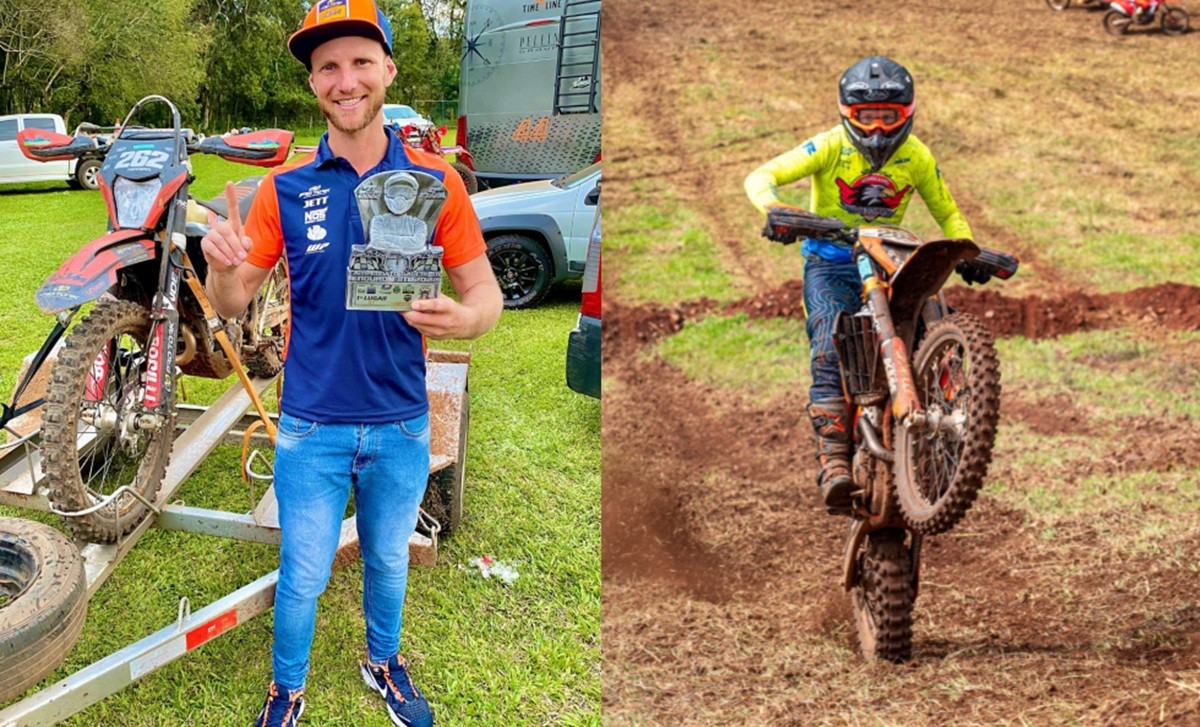 Motoqueiro campeão de enduro morre na serraria da família em SC: 'Ronco da moto se cala'