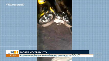 Acidente entre moto em bicicleta deixa uma pessoa morta na TO-201