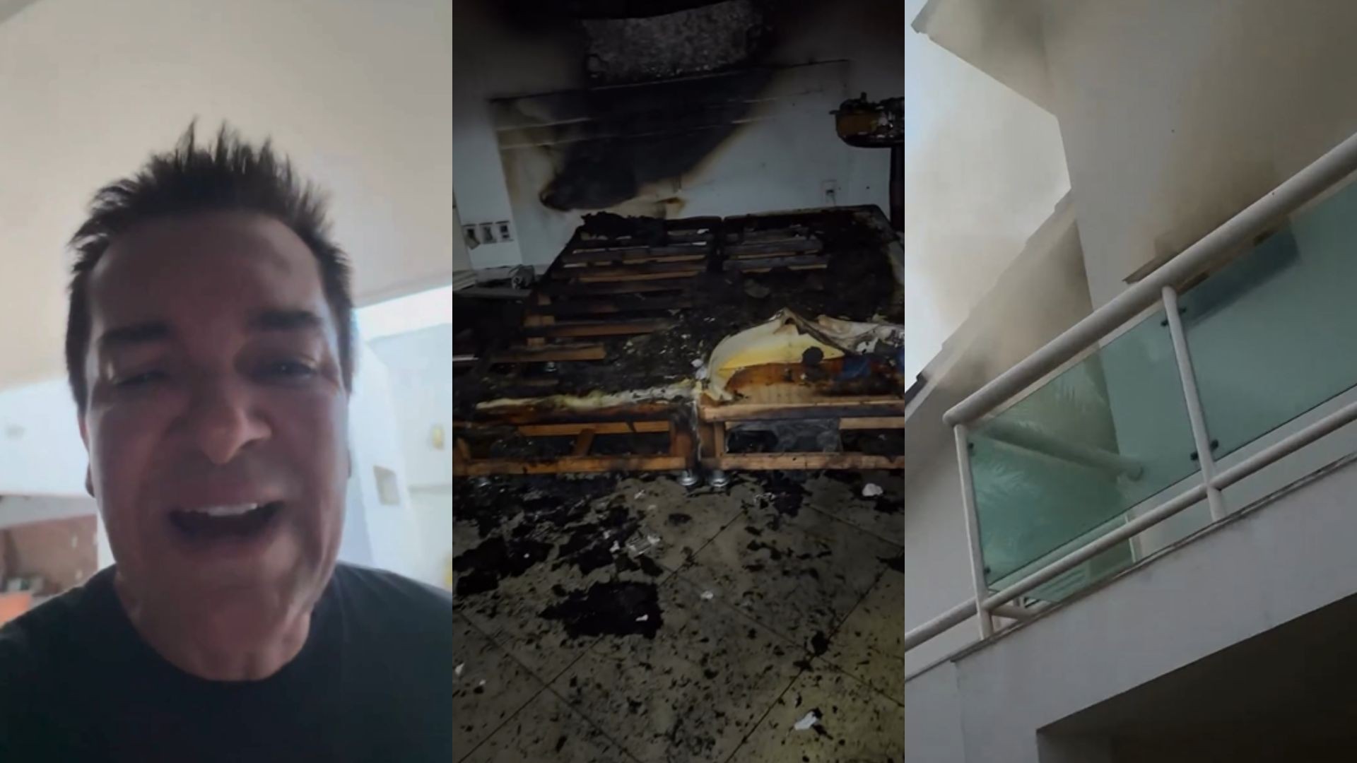 VÍDEO: Veja estragos causados por incêndio na casa do cantor Regis Danese: 'Não sobrou nada', diz filho