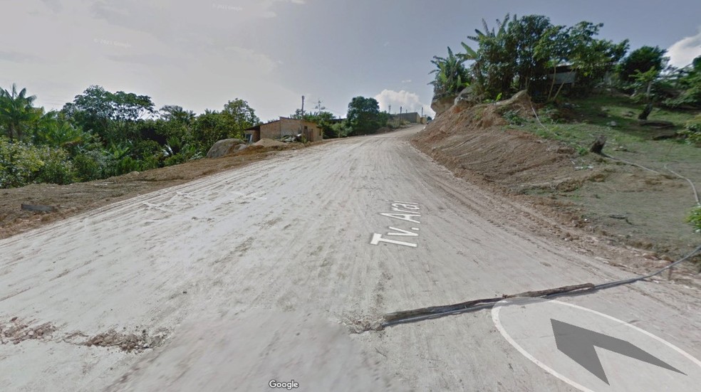 Solo em Pacaraima é rico em caulim, mineral com aspecto argiloso — Foto: Reprodução/Google Street View