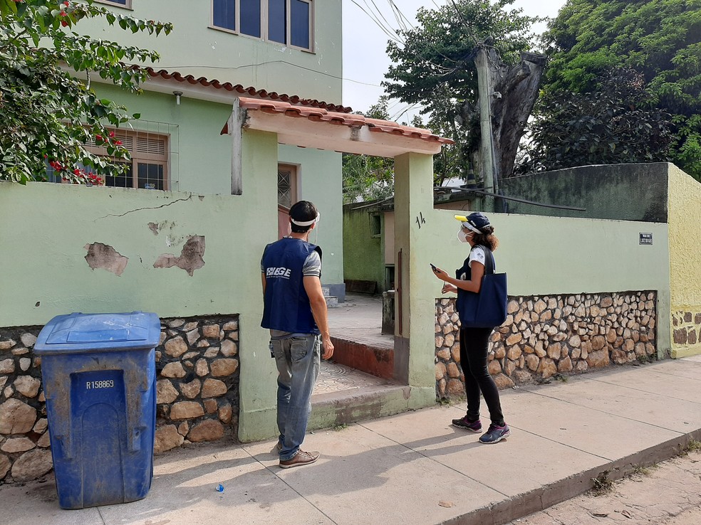 Recenseadores durante o Censo de 2022 — Foto: Divulgação/IBGE/Cal Guimarães