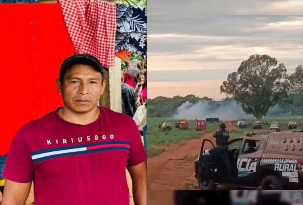 Givaldo da Silva Gomes, de 40 anos, foi morto a tiros em Coronel Sapucaia (MS) — Foto: Redes sociais/ Cimi
