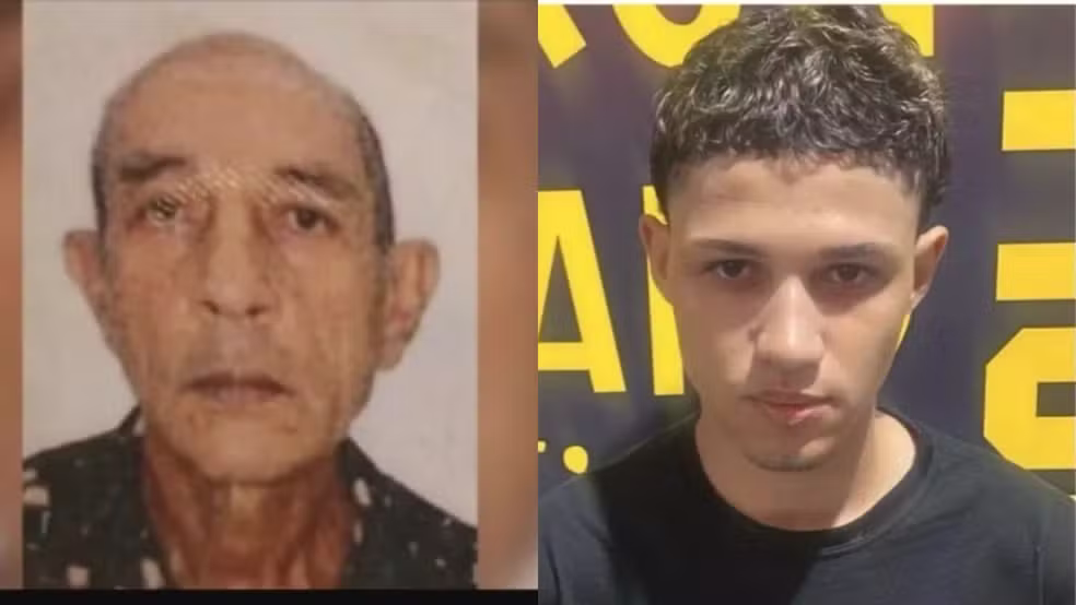 Jovem foi preso enquanto trabalhava por matar idoso em box de mercado público. — Foto: Reprodução