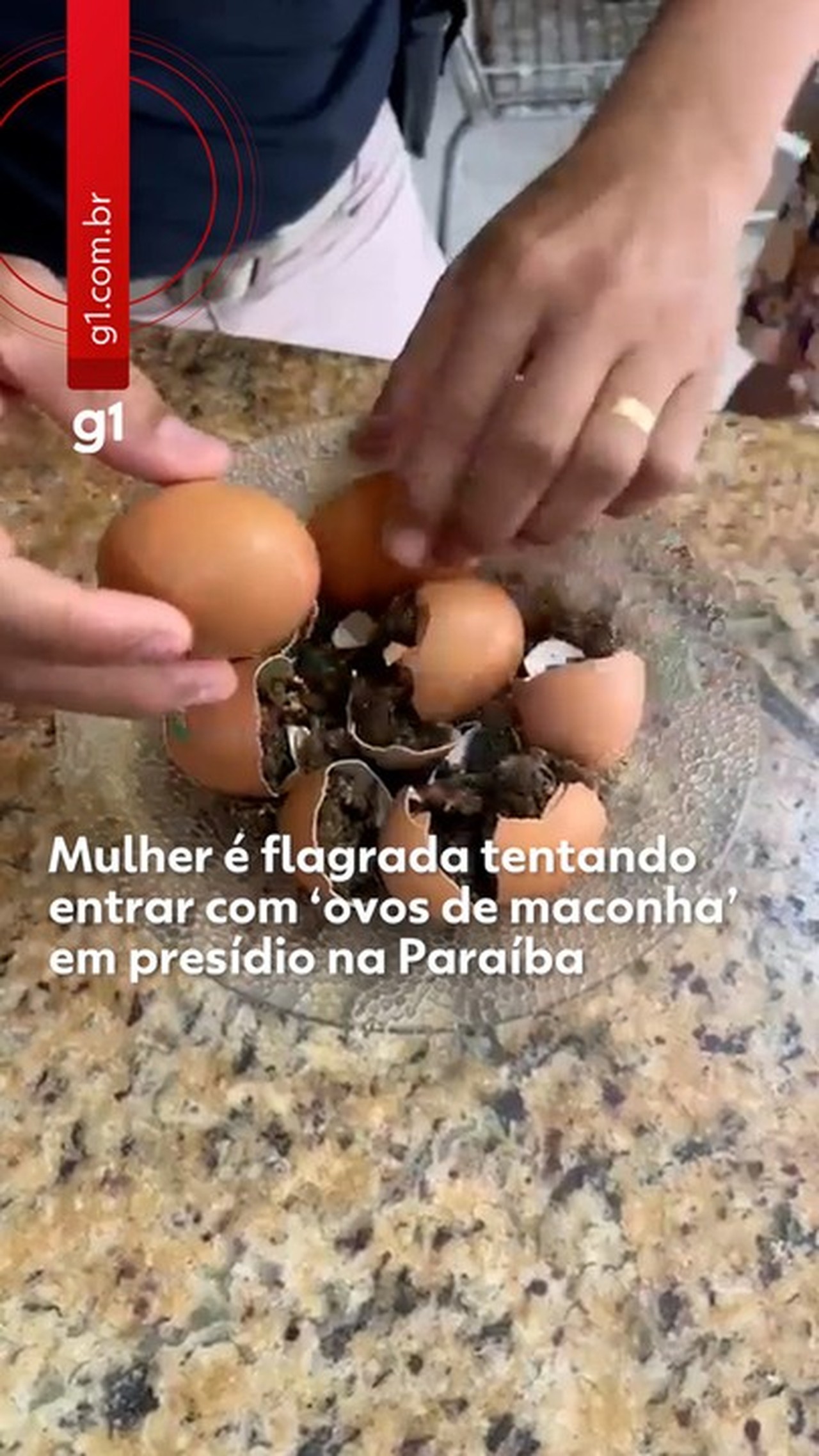 'Ovos de maconha' são apreendidos pela polícia após mulher tentar entrar em presídio na Paraíba; VÍDEO