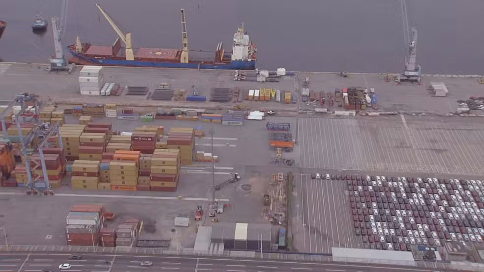 Porto do Rio é alvo de operação da Polícia Federal — Foto: Reprodução/TV Globo