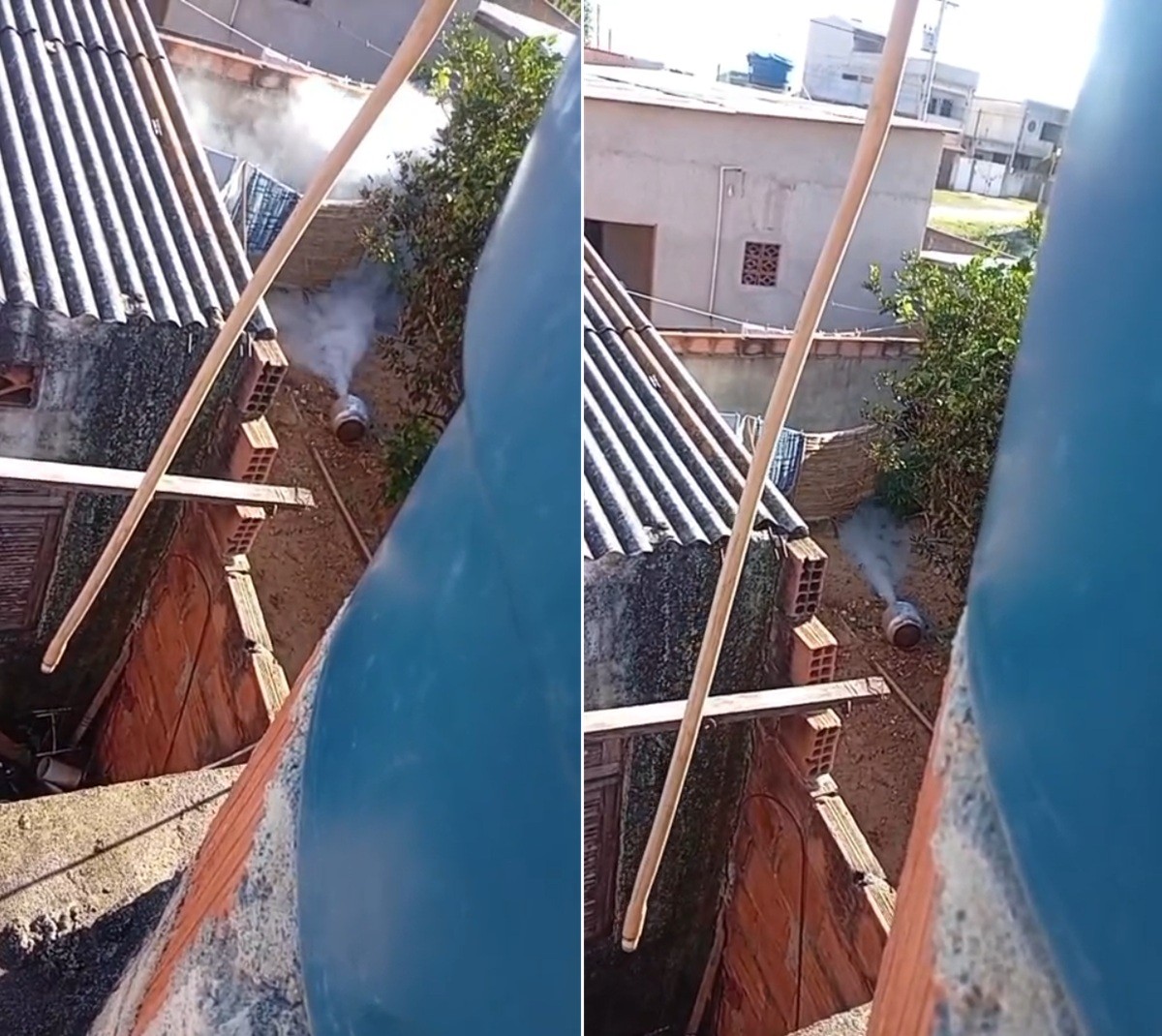 Vazamento de gás em residência de Grussaí mobiliza Corpo de Bombeiros; vídeo mostra fumaça se espalhando