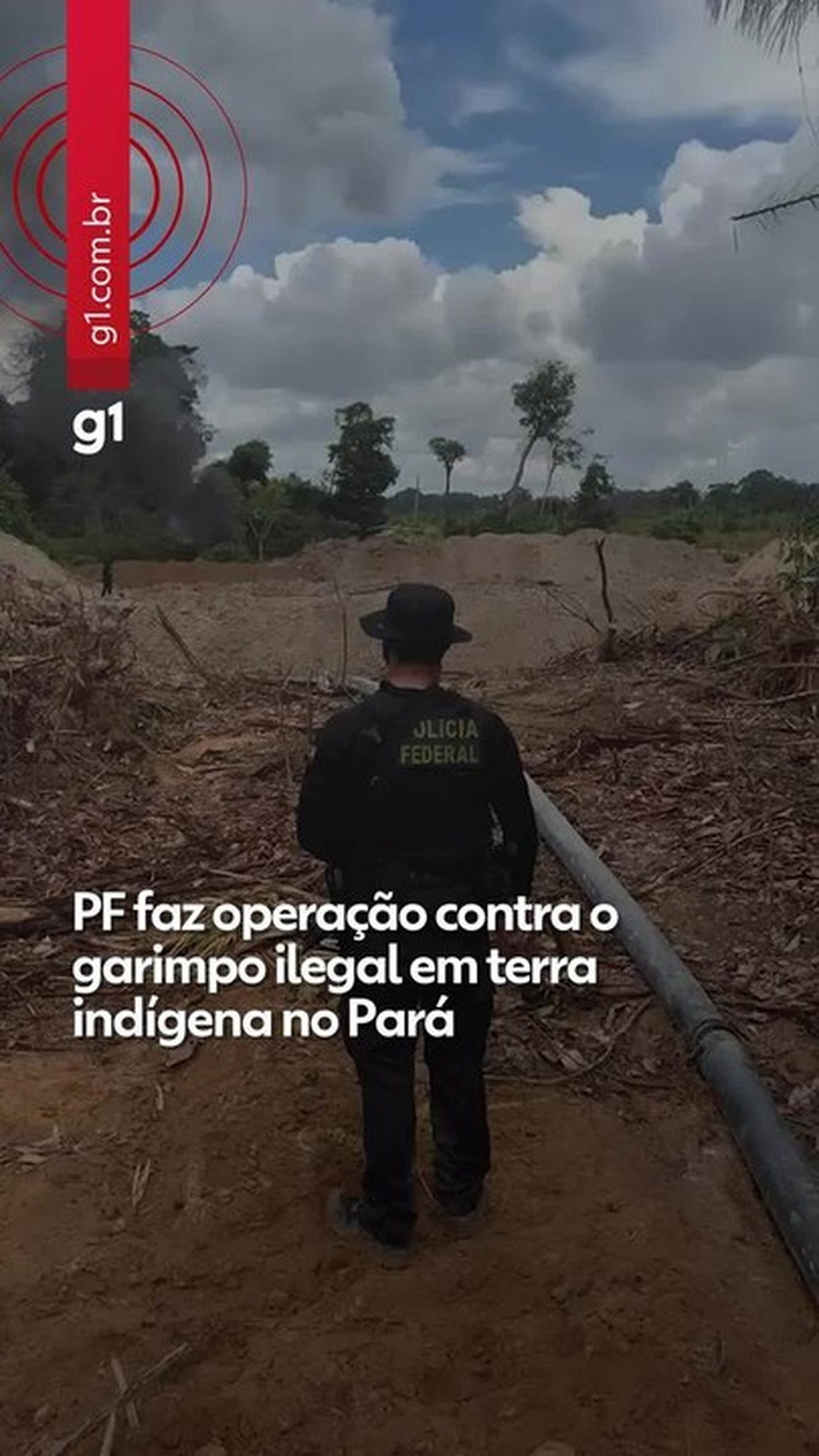 Operação da PF destrói máquinas usadas por garimpo ilegal em terra indígena no Pará