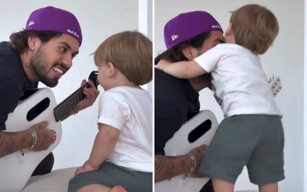 Momento emocionante de Zé Felipe e filho caçula encanta a web; vídeo | G1