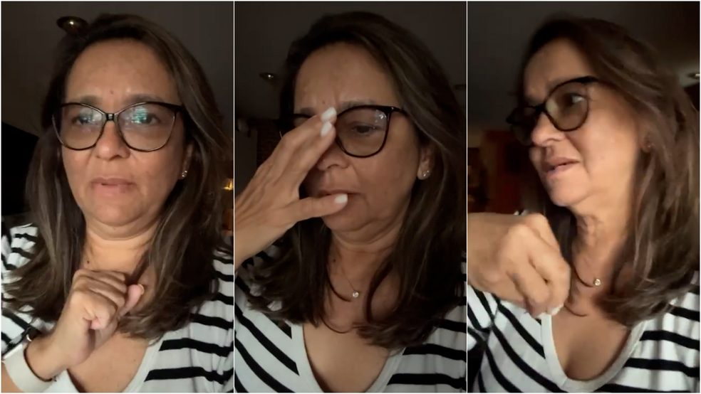 Elaine Vieira mora em Nova York e disse ter ficado apavorada por causa do terremoto — Foto: Montagem/g1