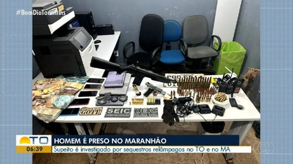 Suspeito de praticar sequestros relâmpago no Tocantins é preso no Maranhão