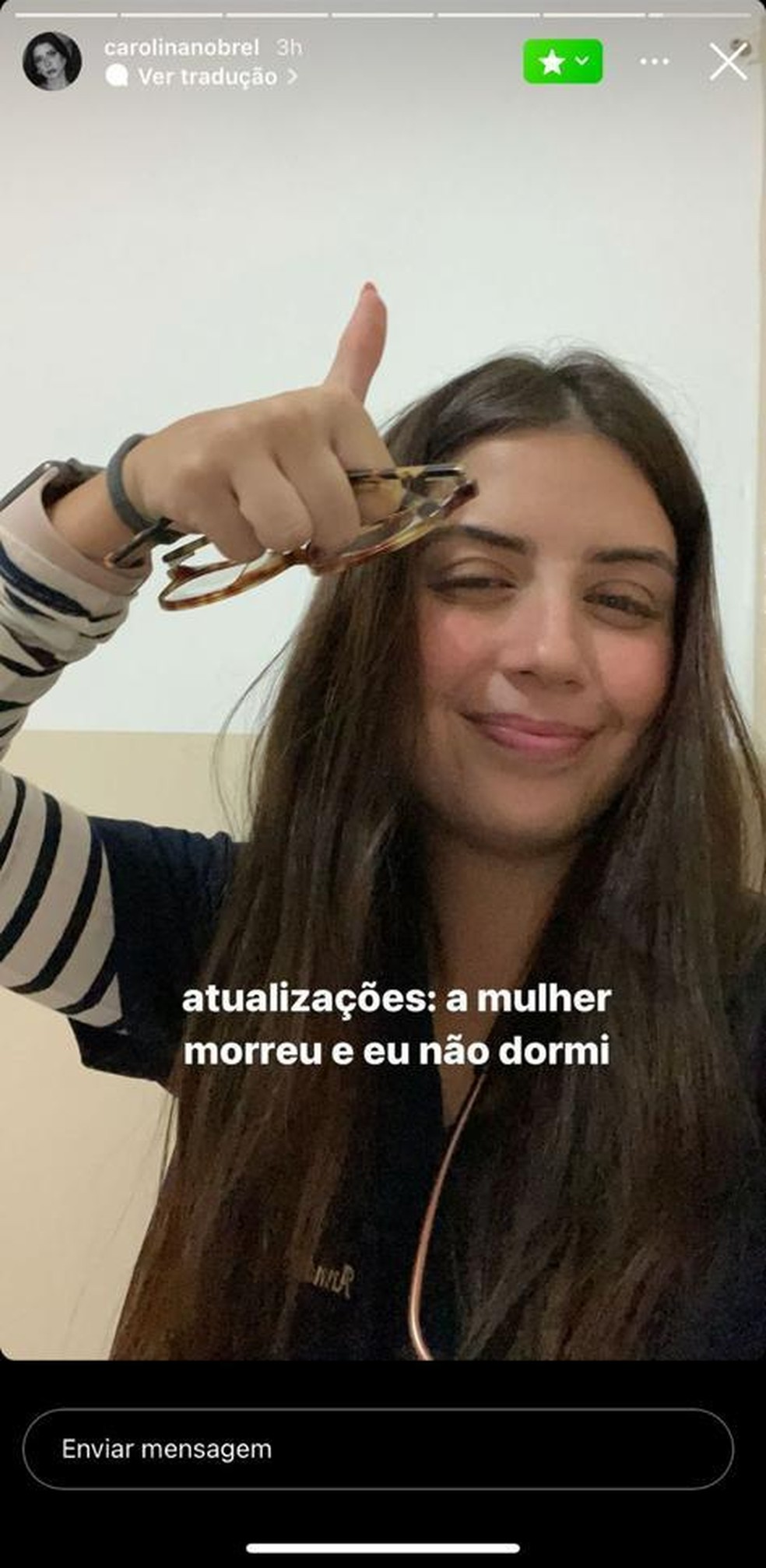 Ana Carolina Nobre Leite ironizou a morte da paciente Lenilda Nunes nas redes sociais — Foto: Reprodução/Instagram