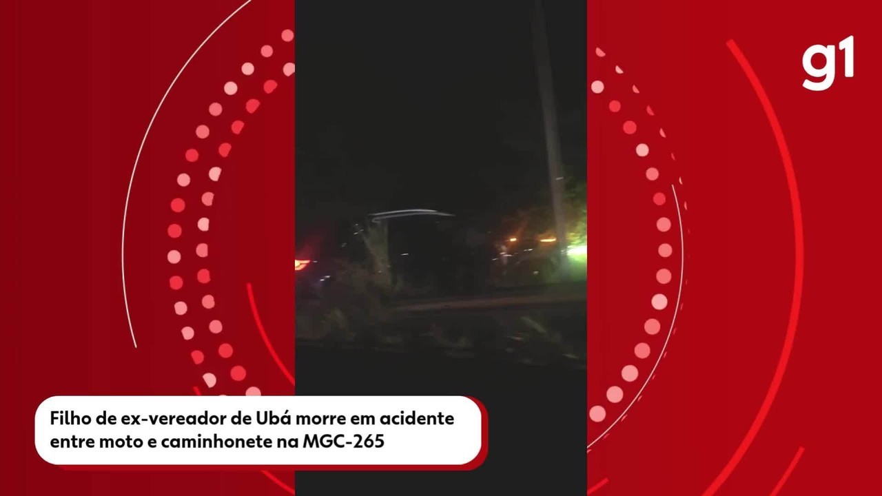 Filho de ex-vereador de Ubá morre em acidente entre moto e caminhonete na MGC-265