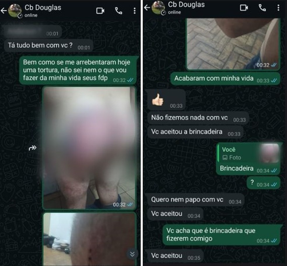 Troca de mensagens entre soldado e cabo do Exército aconteceu no início da madrugada de sexta-feira (17) — Foto: Reprodução