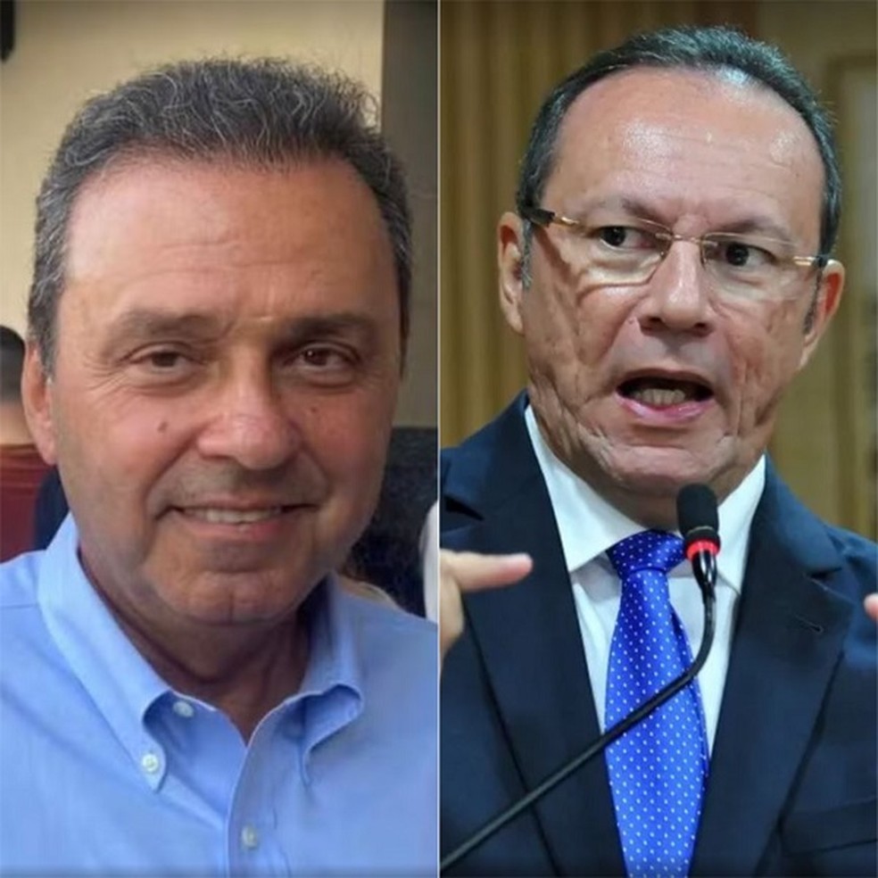 Carlos Eduardo Alves, ex-prefeito de Natal, e Raniere Barbosa, ex-secretário da Semsur e ex-vereador — Foto: Foto 1: Pedro Trindade/Inter TV Cabugi/AQUIVO ; Foto 2: Elpídio Júnior/ARQUIVO