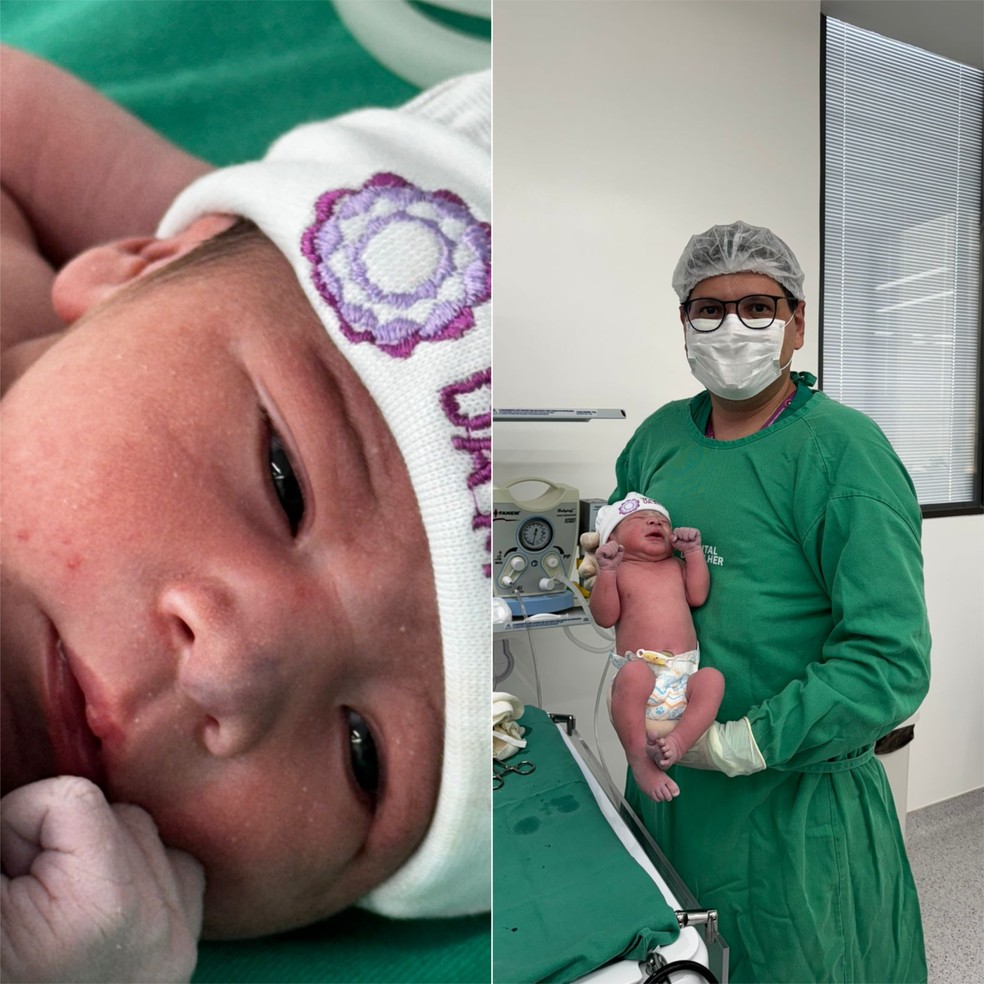 Bruno foi o primeiro bebê a nascer no Hospital da Mulher, em Mossoró — Foto: Antonio Dias/Inter TV Costa Branca
