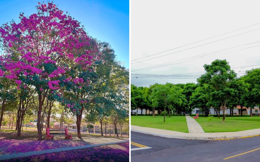 Praça Anível em Anhanguera, no sudoeste de Goiás — Foto: Divulgação/Prefeitura de Anhanguera