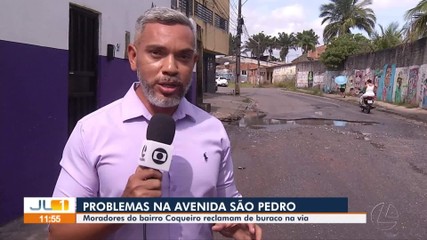 Problemas na avenida São Pedro, no bairro do Coqueiro, em Ananindeua