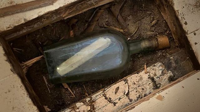 A mensagem numa garrafa encontrada após 135 anos