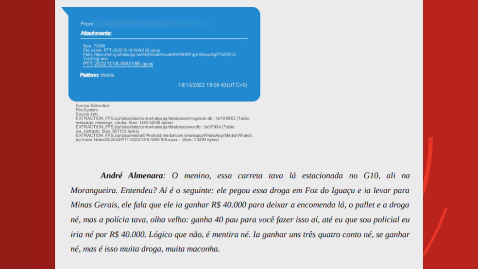 Blogueiro conta detalhes de uma apreensão de drogas — Foto: Polícia Civil