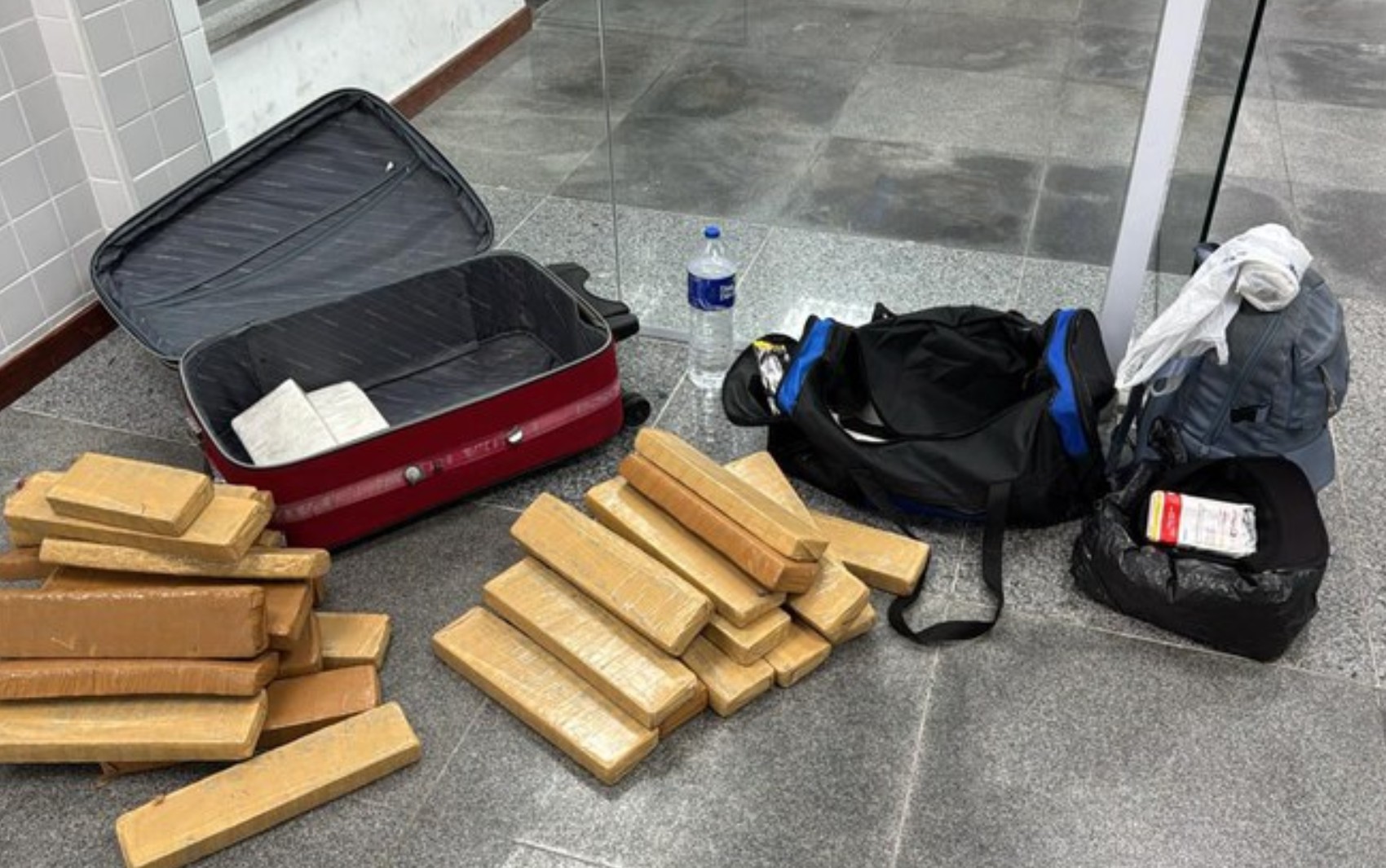 VÍDEO: cão farejador encontra drogas em bagagens de ônibus na BR-116, em Feira de Santana