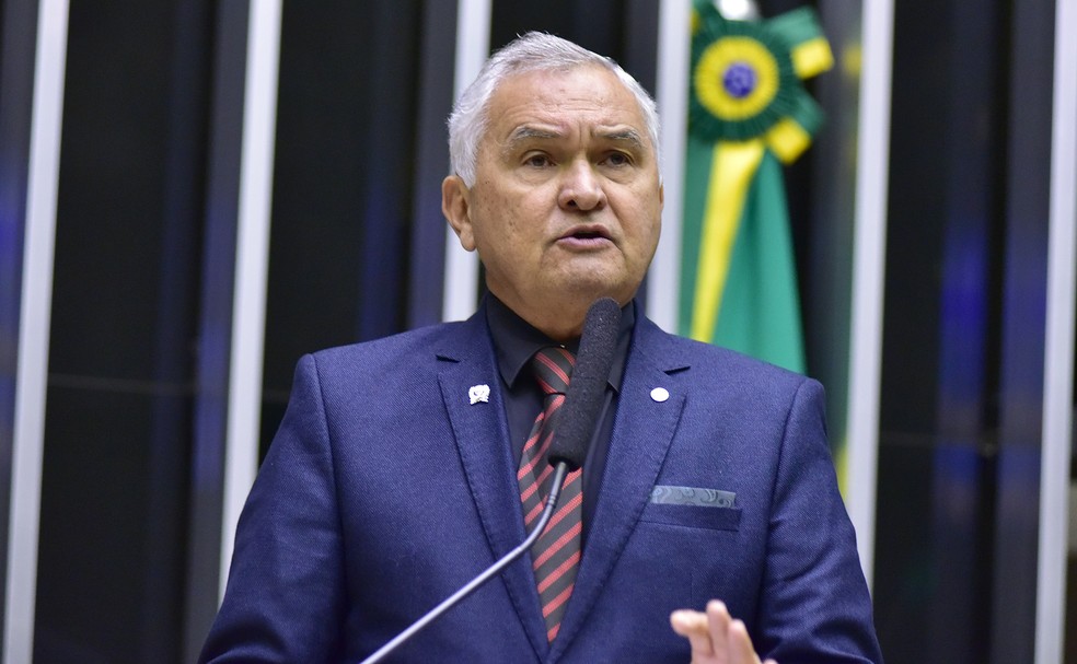 O deputado General Girão durante pronunciamento na Câmara dos Deputados — Foto: Zeca Ribeiro/Câmara dos Deputados