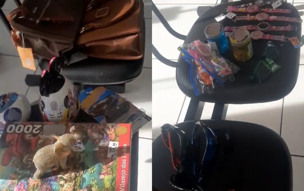 Doces, shampoo, bolsa e brinquedos: mãe e filha são presas suspeitas de furtar comércios em Piraju