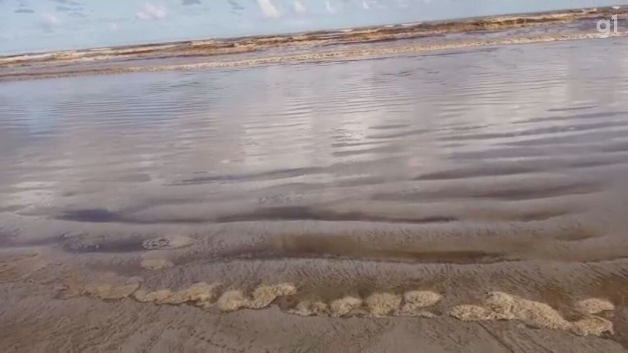 Manchas escuras e com forte odor aparecem no mar em Praia Grande; VÍDEO ...
