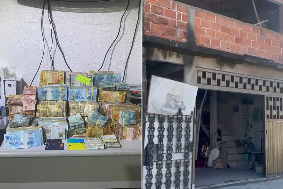 R$ 500 mil apreendidos em casa no litoral de SP: dupla é investigada