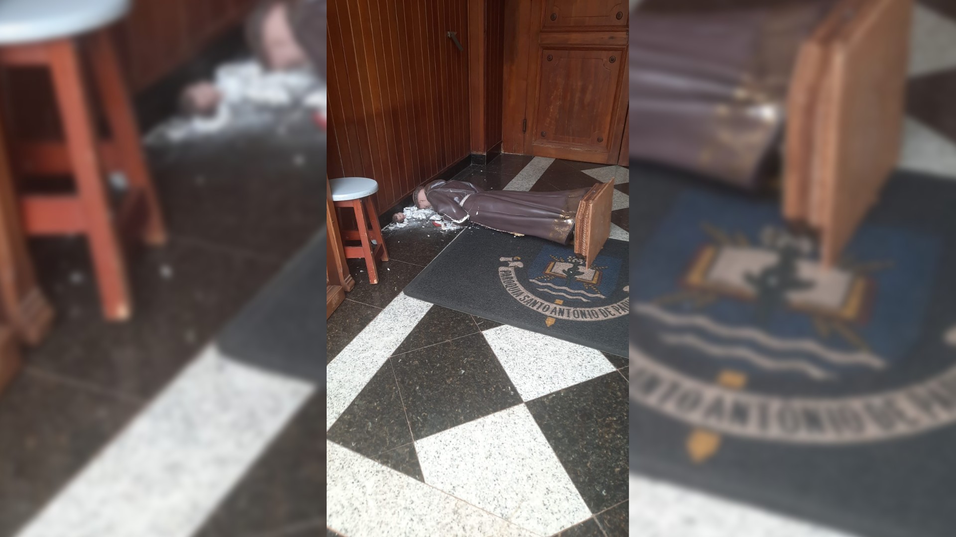 Polícia prende homem que destruiu imagem de Santo Antônio recém-restaurada em igreja de Itapuí​‌​