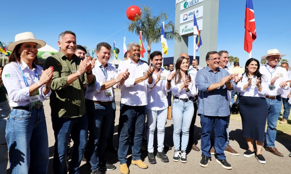 Jerônimo Rodrigues participou da abertura da Bahia Farm Show 2025 — Foto: Wuiga Rubini/GOVBA