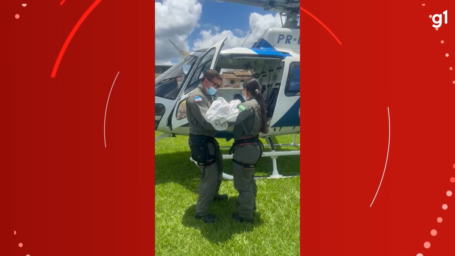 Bebê tem quase 50% do corpo queimado por água fervente e é socorrida de helicóptero no ES