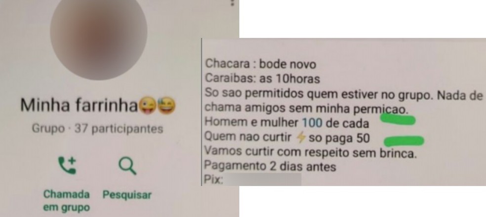 Festa foi descoberta através de um grupo em uma rede social chamado de ‘Minha Farrinha' — Foto: SSP/SE