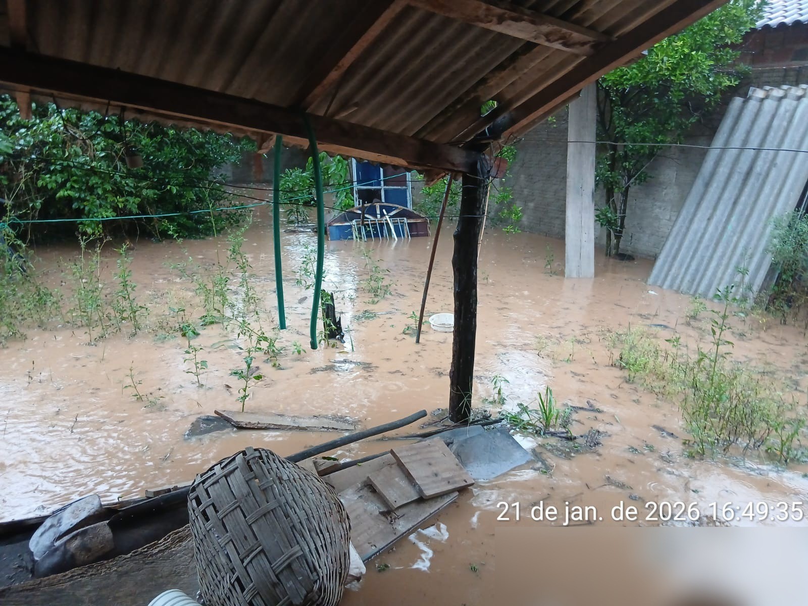 Temporal atinge Pescador e deixa 25 famílias desalojadas; 475 pessoas foram afetadas