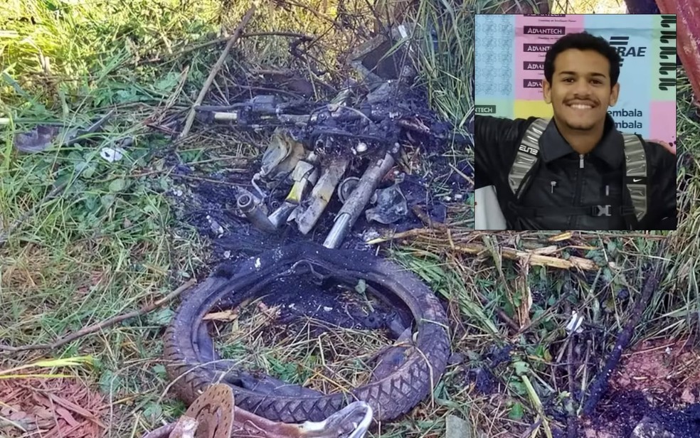 Motociclista morre após batida de frente com caminhão na BR-459, em Itajubá — Foto: Polícia Militar Rodoviária / Redes Sociais