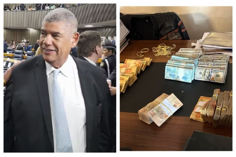Polícia encontra dinheiro em imóveis ligados a Milton Leite. — Foto: Reprodução